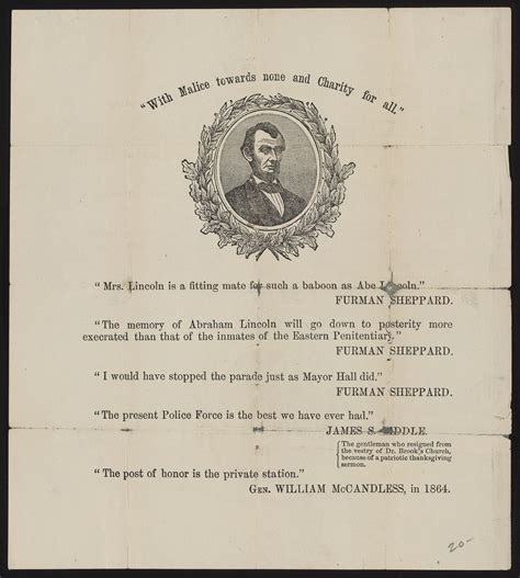 with malice toward none and charity for all|Primary Documents in American History .